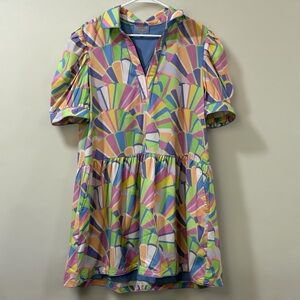 SSYS Puff Sleeve Kendall Women's Short Sleeve Dress Large